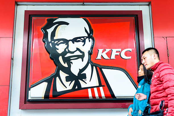 Signboard of KFC stock photo