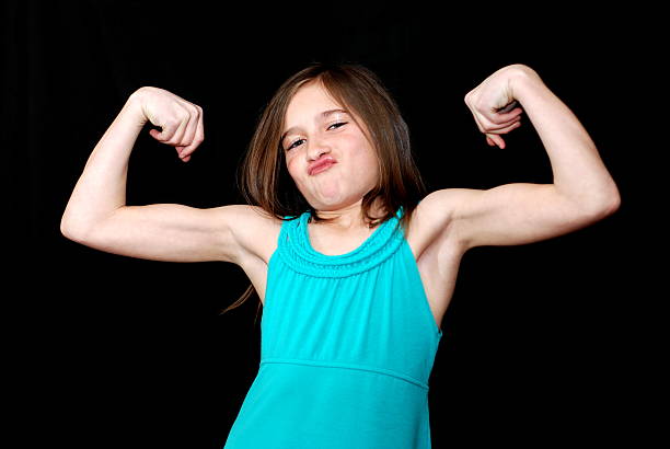 Royalty Free Flexing Muscles Little Girls Human Muscle Child Pictures ...
