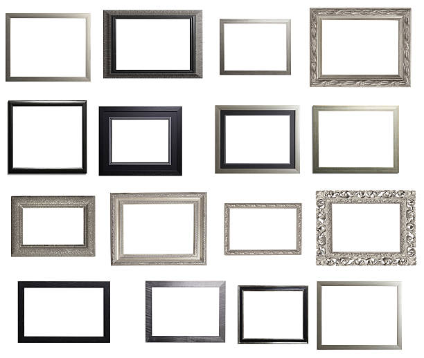 Silver and Black Landscape Frame Multiple Selection stock photo