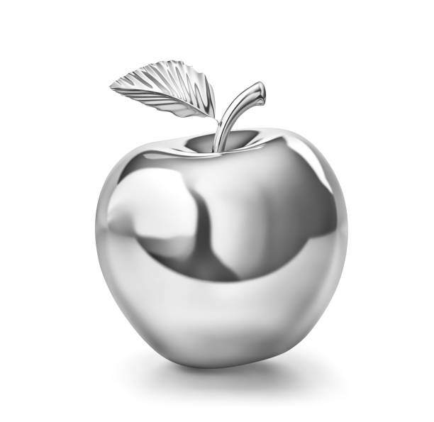 Metal apple flat backing earrings