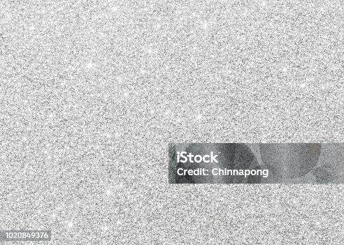 istock Silver glitter texture white sparkling shiny wrapping paper background for Christmas holiday seasonal wallpaper decoration, greeting and wedding invitation card design element 1020849376