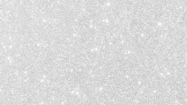 silver glitter texture white sparkling shiny wrapping paper background for christmas holiday seasonal wallpaper decoration, greeting and wedding invitation card design element - cor prateada imagens e fotografias de stock