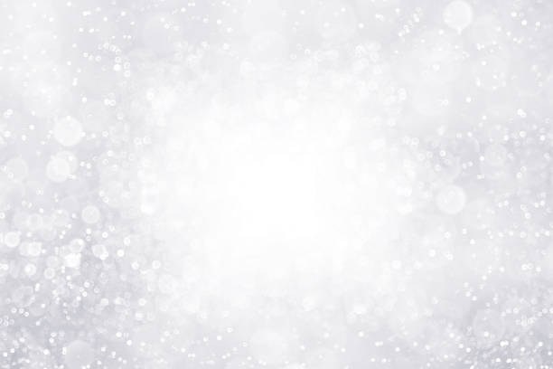 Silver White Glitter Sparkle Background Border for Abstract Snow or Anniversary Sparkley Diamonds stock photo