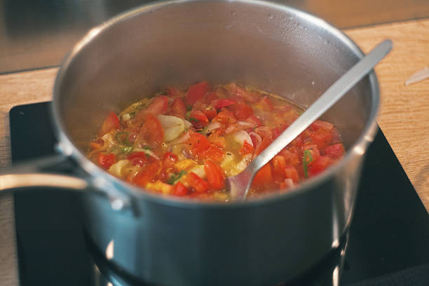 Simmered vegetables stock photo