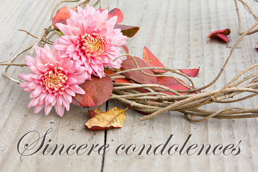 Sincere Condolences Stock Photo - Download Image Now - iStock
