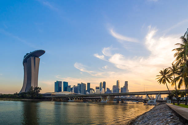 Singapore City, Singapore - June 23, 2014: Singapore skyline stock photo