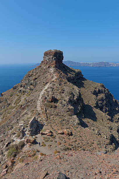 Skaros rock at Imerovigli , Santorini stock photo
