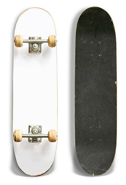 Skateboard Anatomy (XXXL Size) Blank Skateboard top and Bottom - Clipping Path at the bottom of stock pictures, royalty-free photos & images