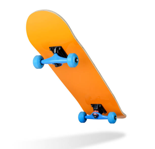 deck de skateboard sur fond blanc, isolé de chemin d’accès inclus - skate board photos et images de collection