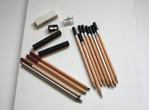 sketch and drawing set stock photo
