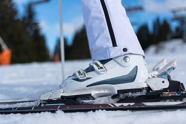 Ski boots stock photo