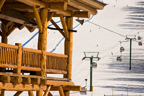 Ski Resort Lodge stock photo