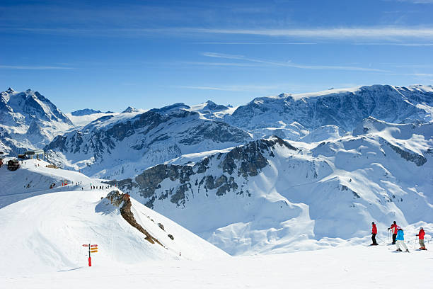 Ski slope stock photo
