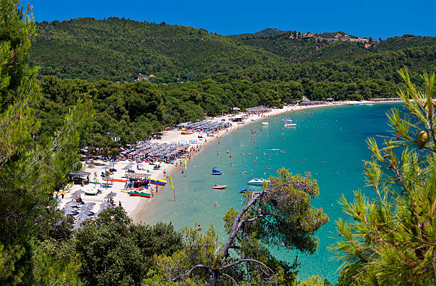 Skiathos island in Greece stock photo