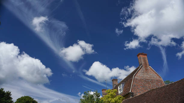 Skies above Avebury stock photo