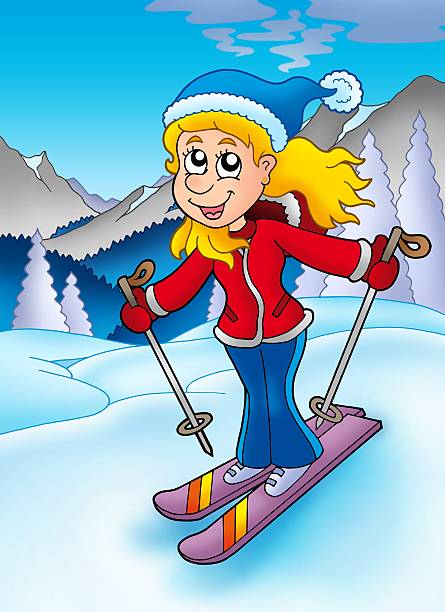 Bilder Skifahren Comic