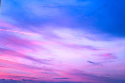 Sky In The Pink And Blue Colors Effect Of Light Pastel Colored Of ...