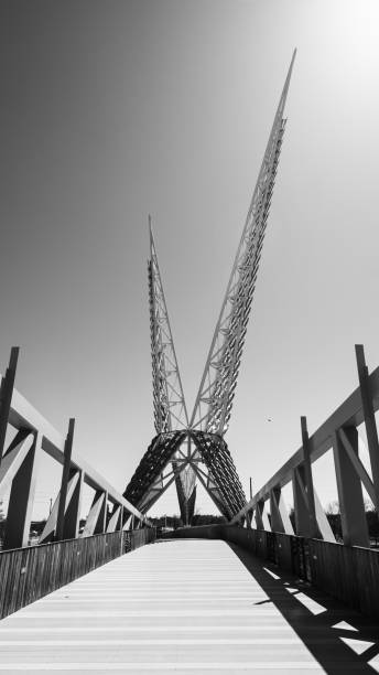 Skydance Bridge Oklahoma City stock photo