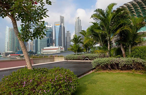 Skyline of Singapore stock photo