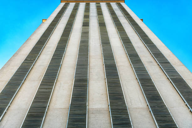 Skyscraper Abstract The tall office tower located adjacent to the Capitol Building in the Florida State Capitol complex in Tallahassee shot from below. florida us state photos stock pictures, royalty-free photos & images