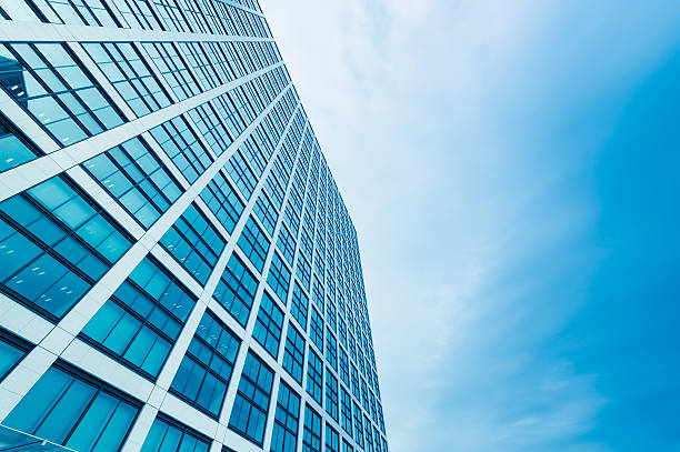 Skyscraper office buildings directly below stock pictures, royalty-free photos & images