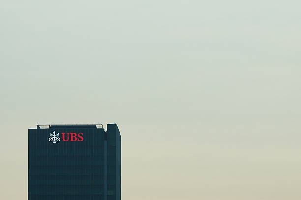 Skyscraper with UBS logo stock photo