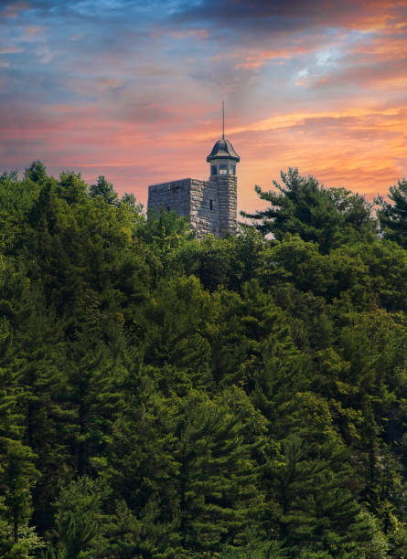 Skytop Tower at Mohonk Mountain House stock photo