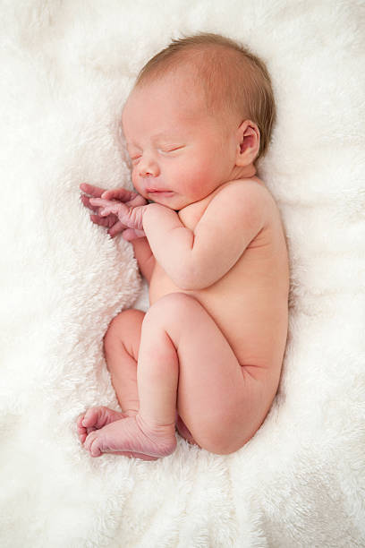 Newborn Baby Fetal Position Naked Stock Photos, Pictures & Royalty ...