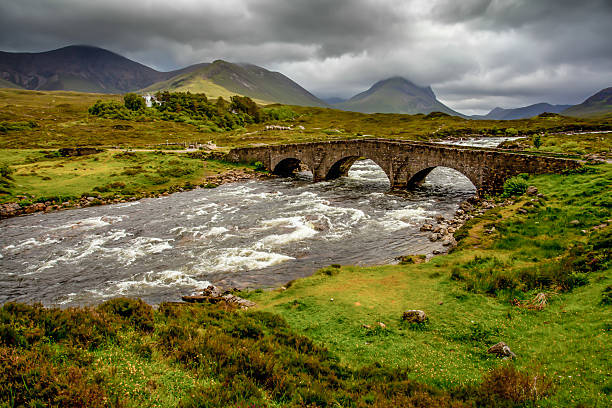Sligachan Bridge Isle of skye Highland Scotland stock photo