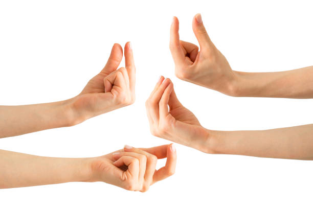 Small grip hand signs stock photo