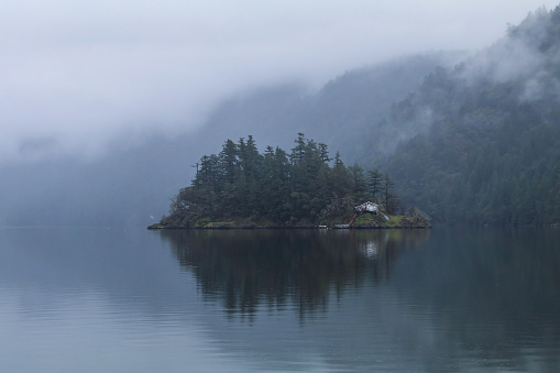 Small Island in the Saanich Inlet on southern Vancouver Island.