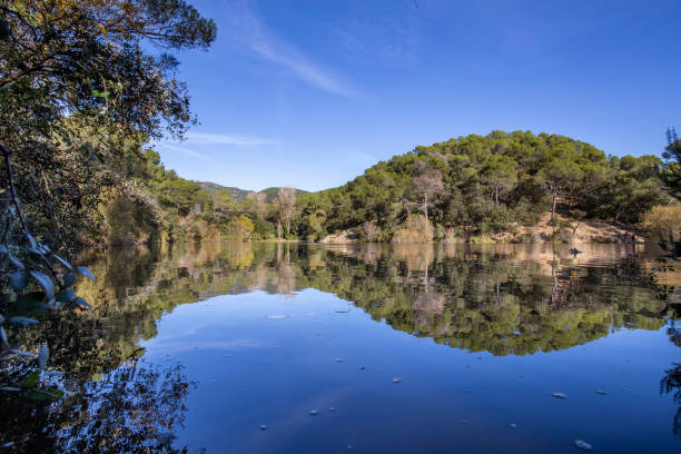 Small Lake in Terrassa. stock photo