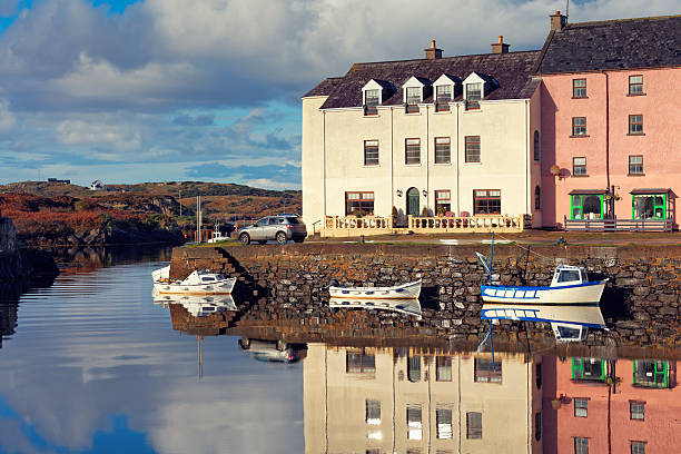 small port in Ireland "small port in Ireland, location: Bunbeg, County Donegal, Ireland" county donegal stock pictures, royalty-free photos & images
