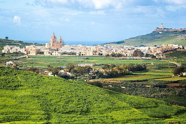 Small Town in Gozo Island stock photo