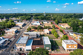 istock Small Town USA - Aerial Downtown 1332014480
