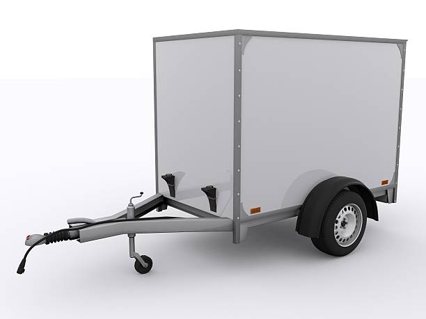 Small Trailer isolated stock photo