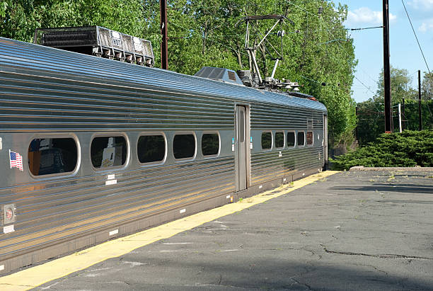 Small train in Princeton Station stock photo