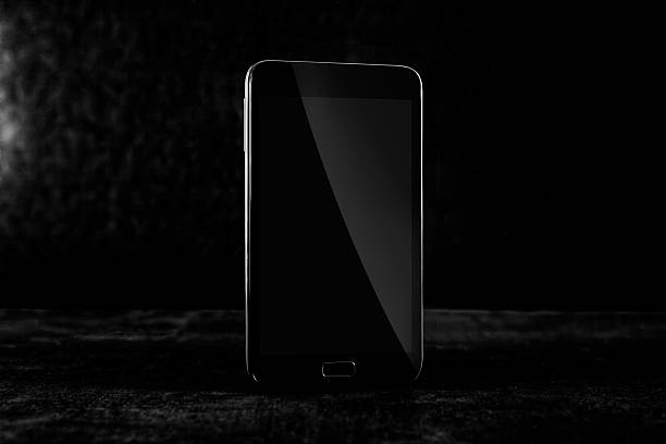 smart phone on textured background stock photo