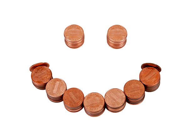 Smiley Coins stock photo