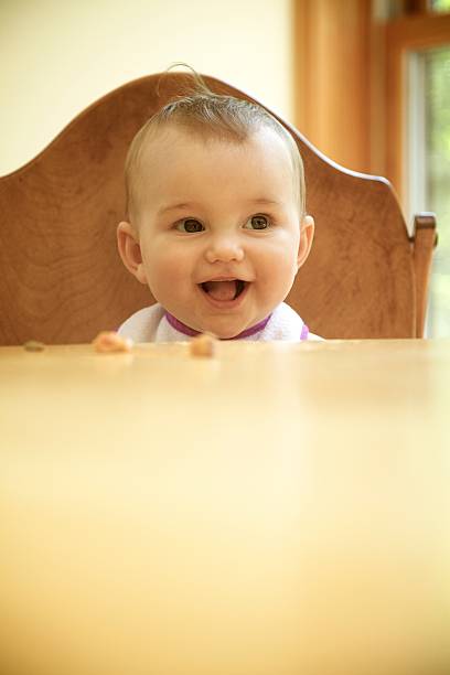 Smiling baby stock photo