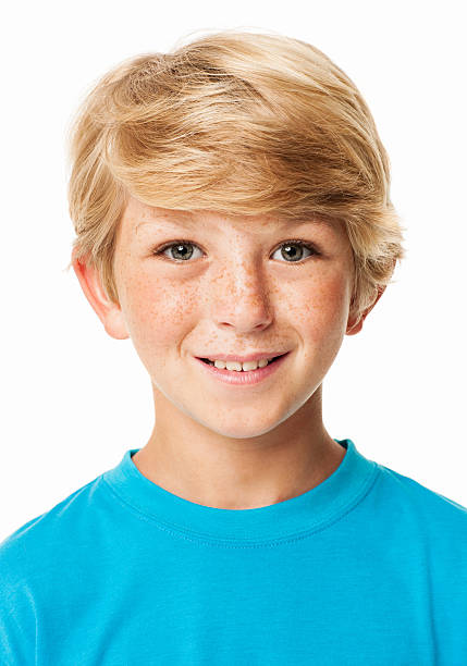 Smiling Cute Boy - Isolated stock photo