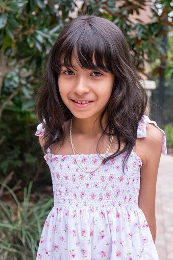 Smiling Hispanic Little Girl Stock Photo - Download Image Now - iStock