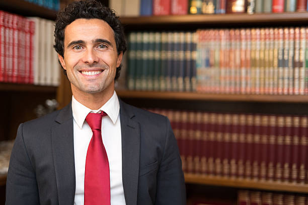 Smiling lawyer portrait stock photo