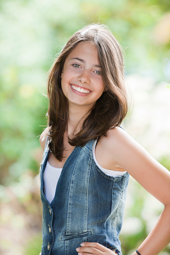 Smiling Teen Girl Stock Photo 