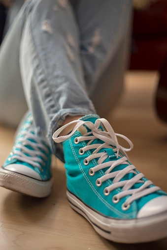pair of teal Converse All-Star high-tops photo – Free Shoe Image ... متجر حاسبات العرب