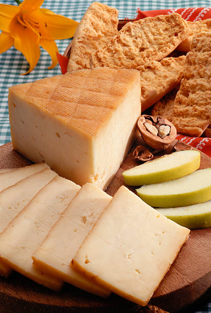 Smoked Cheese.  muenster cheese stock pictures, royalty-free photos & images