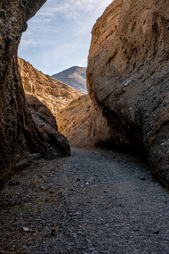 Smooth Curves Through Sidewinder Canyon in Death Valley National Park