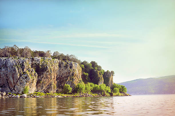 snake island, golem grad, prespa, macedonia - snake island stok fotoğraflar ve resimler