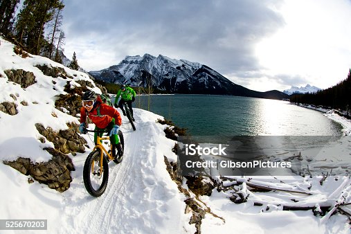 istock Snow Biking Couple 525670203