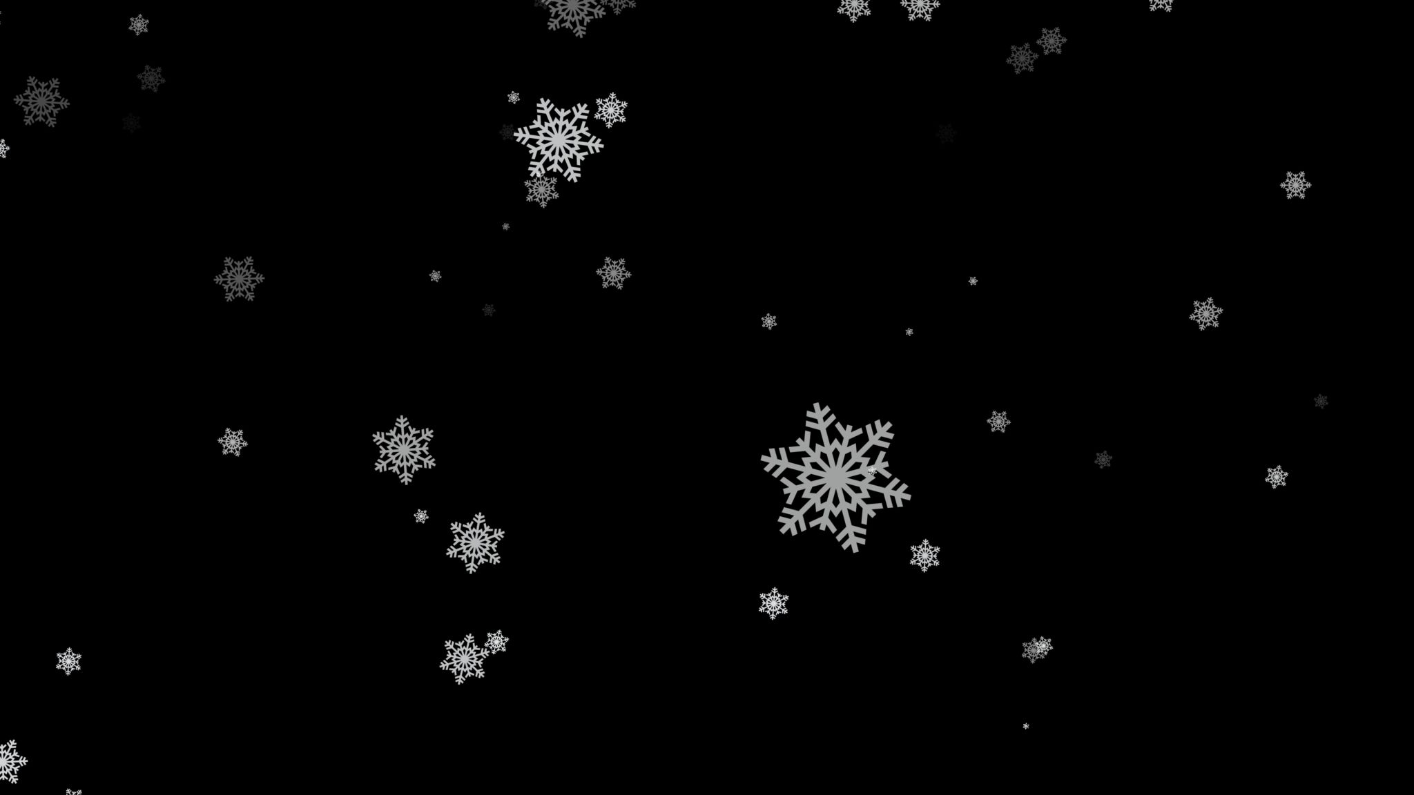Snow falling with alpha channel transparency background for winter animation. 3d rendering.